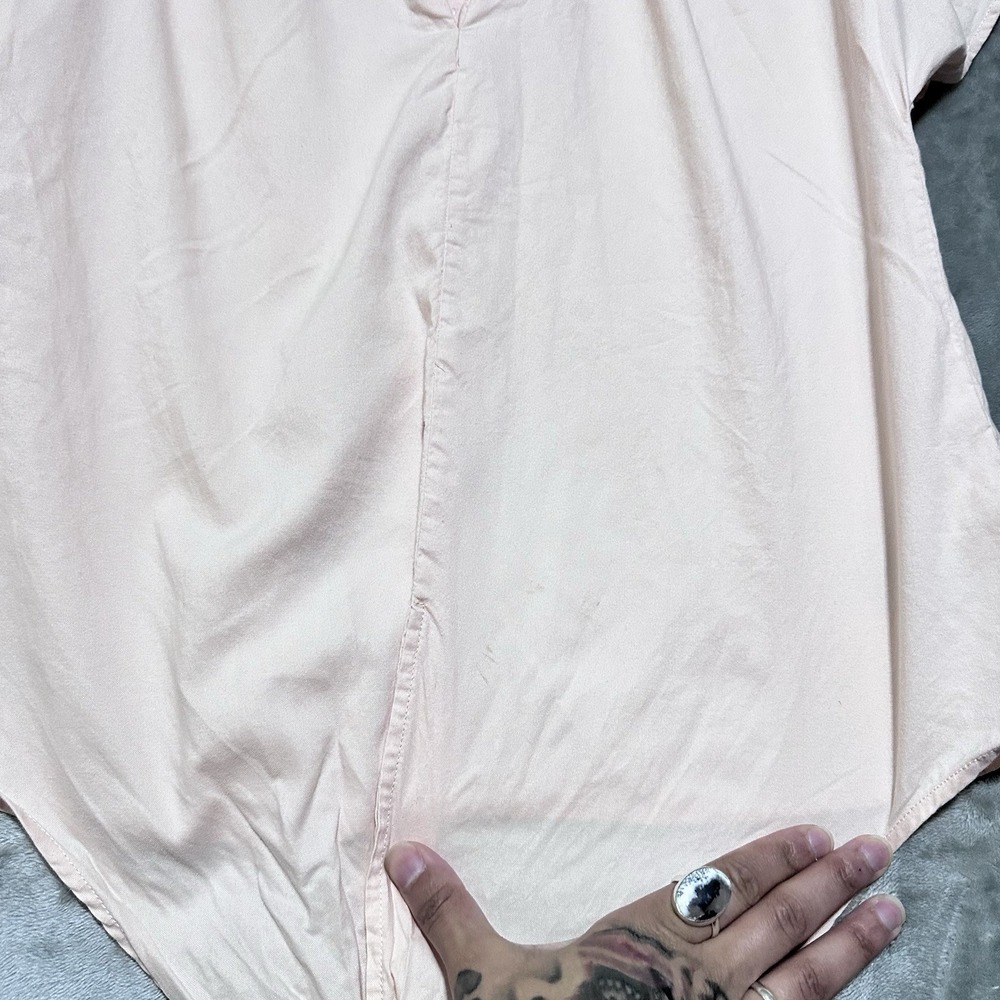 J Crew Tie Front Button Back Blouse Womens Sz S Pink Cottagecore Romantic Preppy - Picture 9 of 9